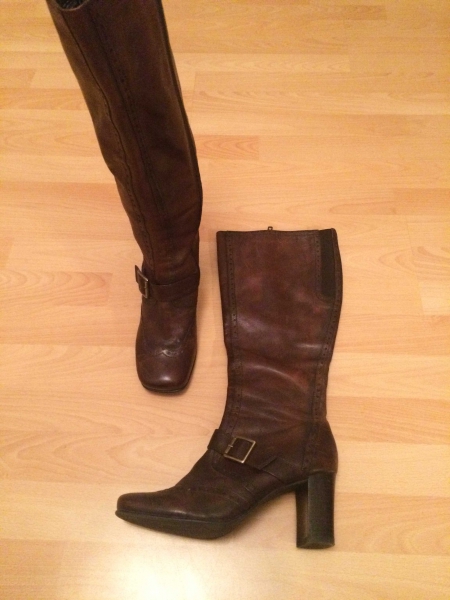 Schöne braune Lederstiefel Gr. 40