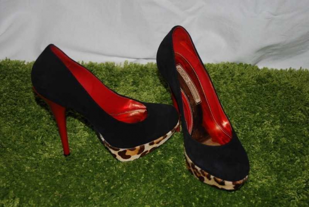  Buffalo Highheels schwarz/leo