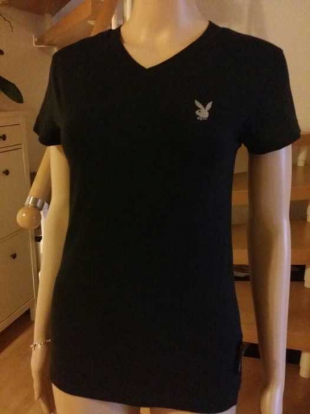 Super Süsse T-shirt Playboy in schwarz / Playboy