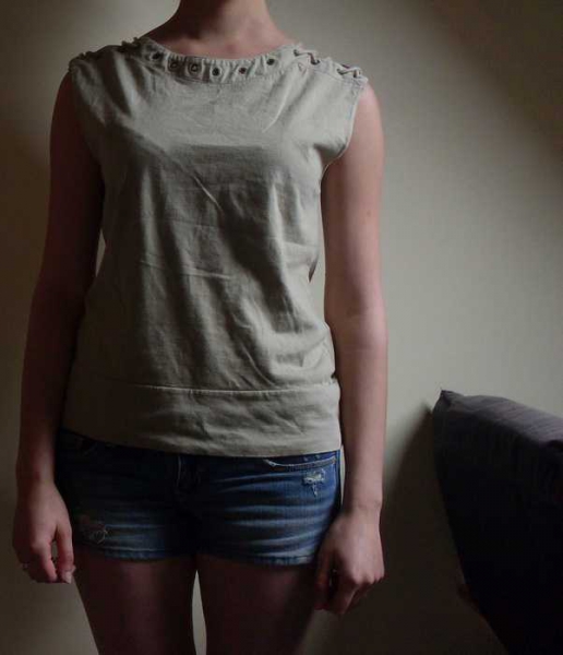 beige- khaki top