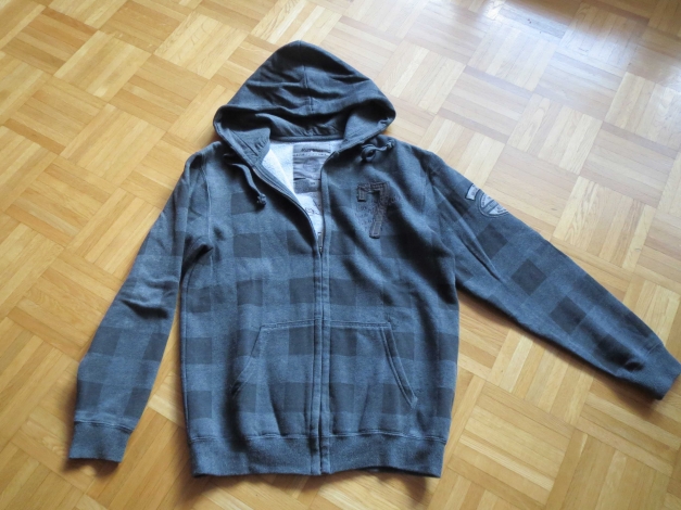 Sweatshirtjacke,kariert,mit Kapuze