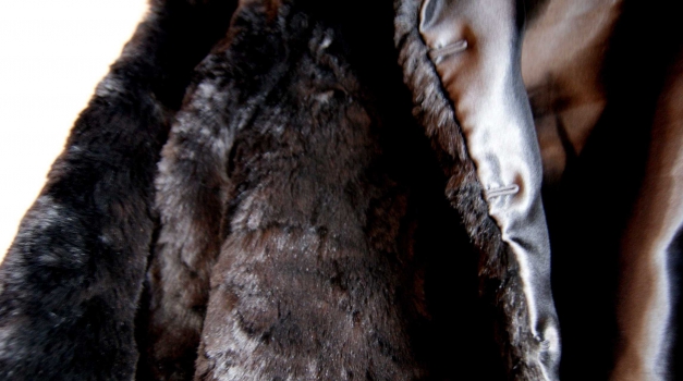 schwarze Fake Fur Jacke