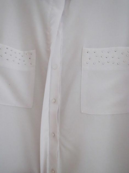 Bluse, weiß, Langarm, Neuwertig