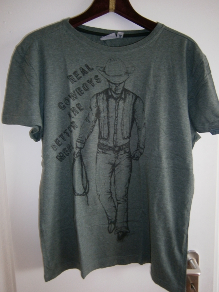 grünes T-Shirt / Cowboys / Gr. XL / IDPDT