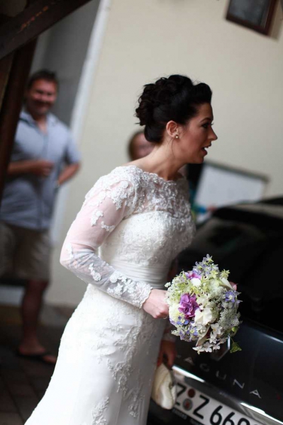 Hochzeitskleid,Brautkleid,ivory,Mermaid,spitze,Seriana,Schleppe