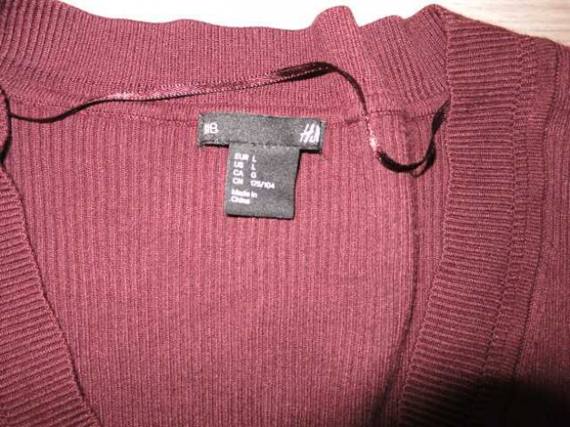 Weinrotes Wollkleid Größe L