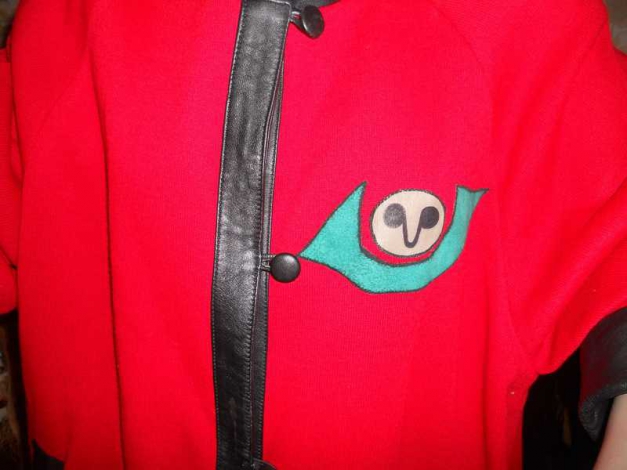 vintage Design Winter Mantel Cape Large unisex leder Patches