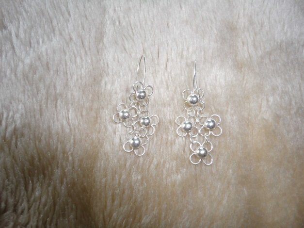 Ohrringe Silber Blumen