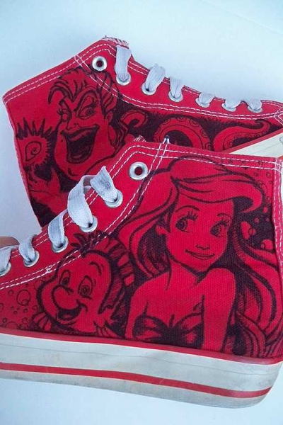 Wunderschöne Arielle Sneaker, handbemalt