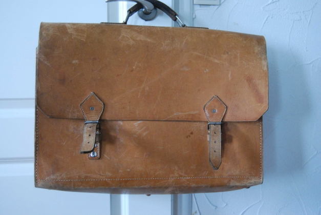 Leder Vintage Schultasche XXL  Used Look Trendi