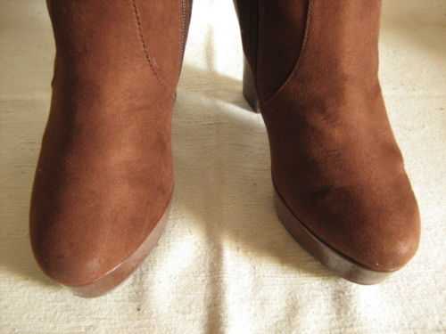 Neue Sommerkind Stiefel Gr. 40 Overknees High-Heels Plateau Wildlederimitat