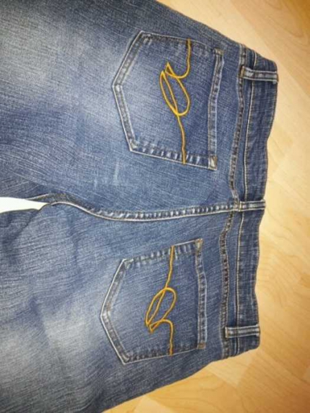 3/4 jeans in dunkelblau