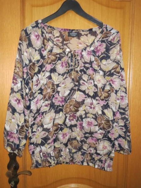 Bluse,florale Muster,Langarm