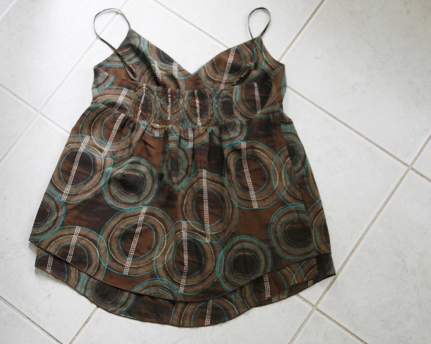 Top Spagetti-Träger braun-grün-schwarz / H&M