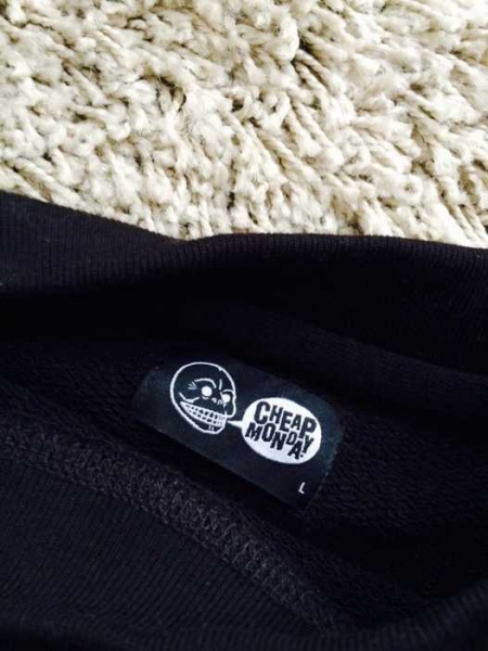 Cheap Monday Stockholm Pullover Sweater Hoodie Schwarz Weiß