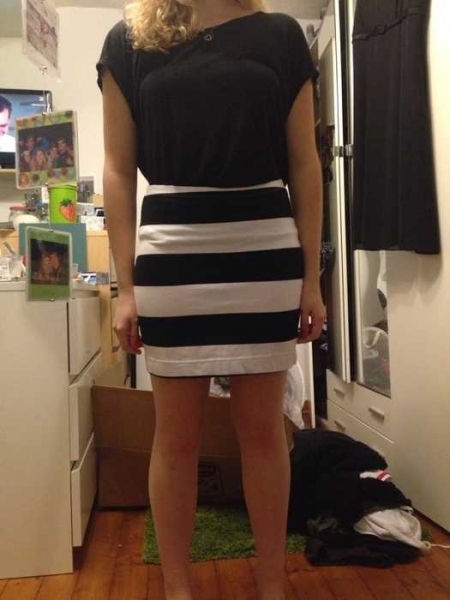 2 Basic Röcke H&M gestreift