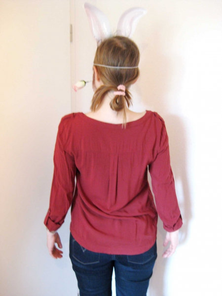 Edle luftige Tunika-Bluse, Langarm mit aufrollbaren Ärmeln, weinrot, Esprit, Gr. 36/38