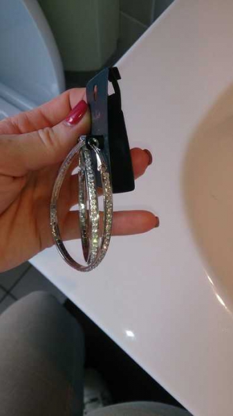 Große Strass-Ohrringe / Creolen