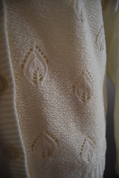 Schicker Pullover Vintage  Weisser Cardigan  Trendi