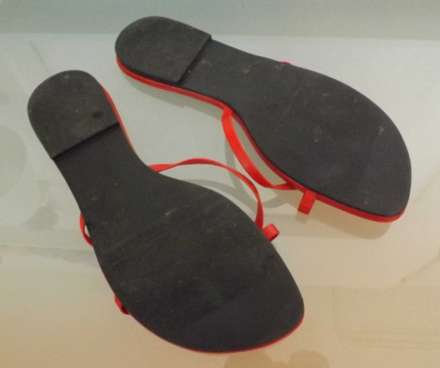 Sandalen 40  Zehentrenner Infradito rot 