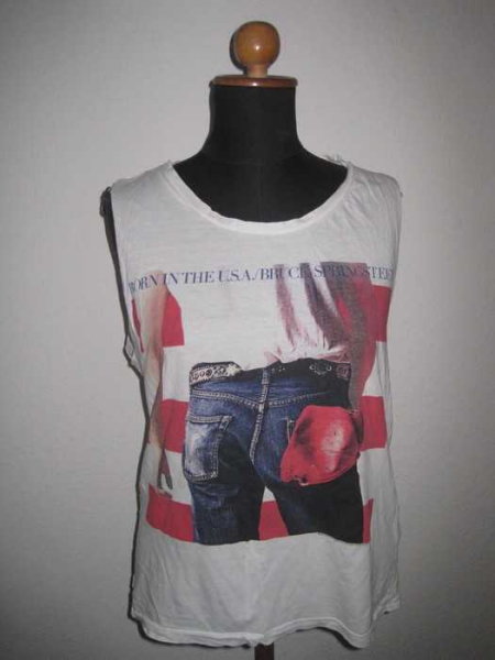 Lässiges T-shirt mit Bruce Springsteen Aufdruck