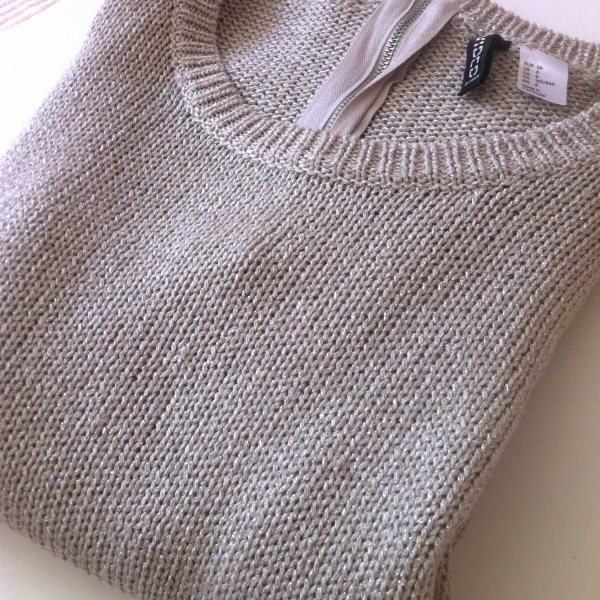 Glitzerpullover H&M Reißverschluss