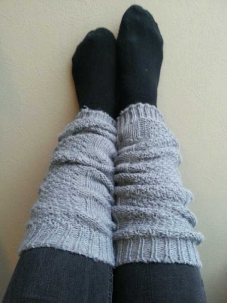 Grobstrick Stulpen in Grau Versandkostenfrei