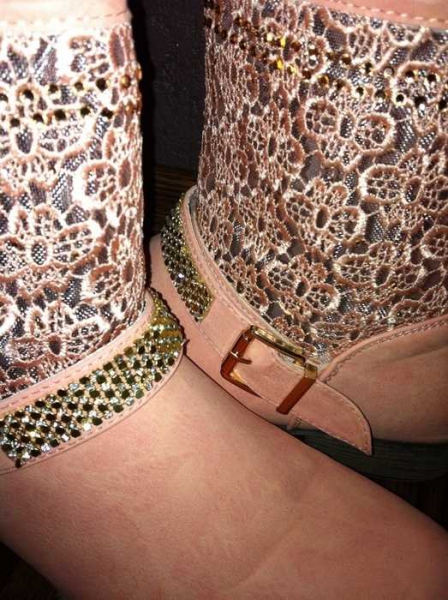 Ibiza Style Boots Stiefel Rosa _NEU