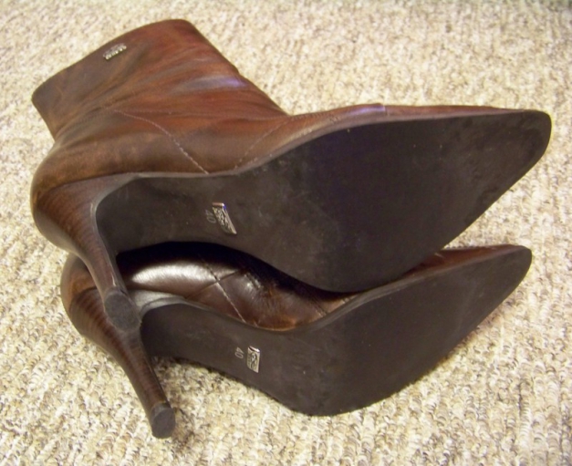 Dunkelbraune Echtleder Buffalo Stiefeletten