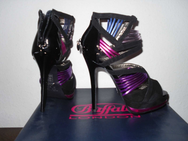 Buffalo Highheels schwarz/lila/pink/blau