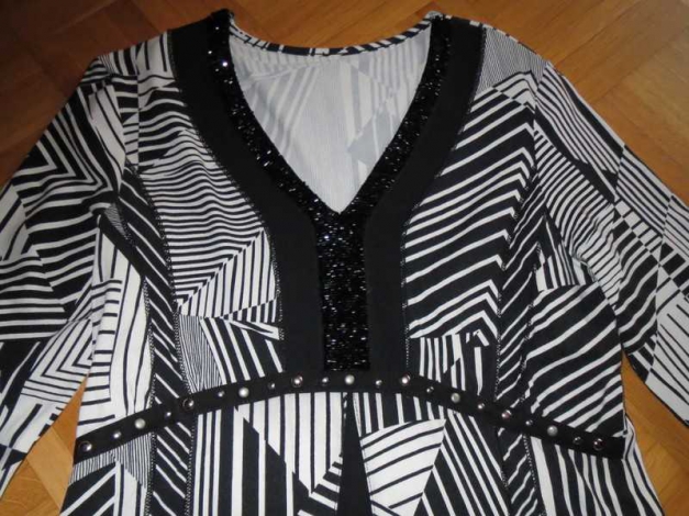 Tunika, schwarz-weiß, schick