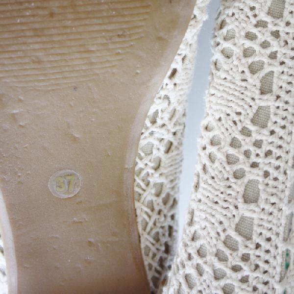 Häkel Ballerinas weiß 37 von WE