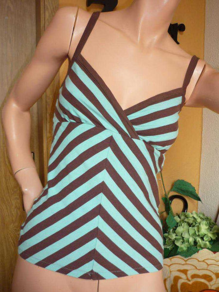 Top * S 36 38 * schwarz grau gestreift * Set Preis möglich