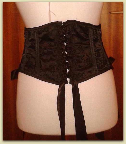 *Neu* Unterbrust Corsage Schleifchen Schwarz Dark Ages Gothic