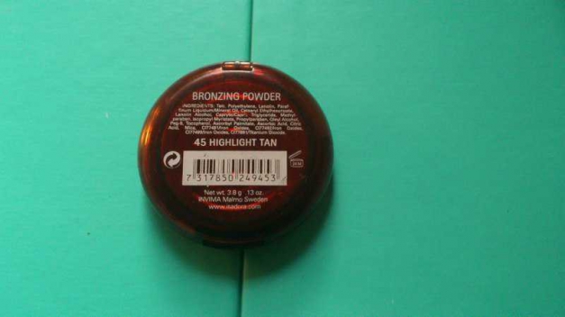 Isadora Bronzing Powder, Mini, 45 Highlight Tan, 3,8 g