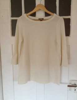 Weißer Strickpullover mit 3/4-Ärmeln von H&M