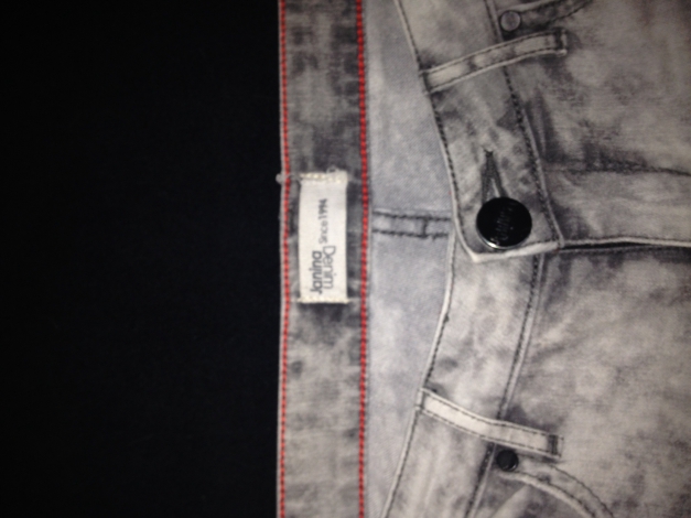 Graue stone washed Jeans 