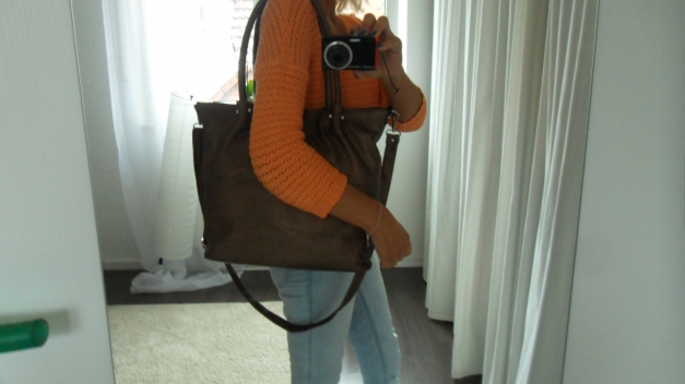 Maestro - Cityshopper - Handtasche - Tasche - Shopper mit herausnehmbarer Innentasche - - Bronze - Top- Zustand