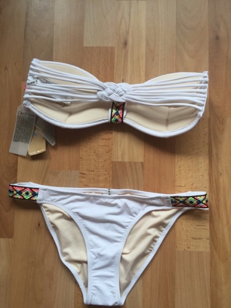 Bikini weiß Azteken Aztec trägerlos Hippie Festival