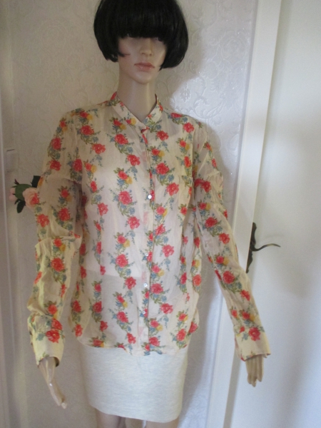 NEU Blumen Blüten Flower Power Langarm Bluse Tunika 