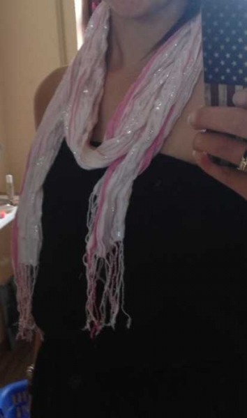 pink glitzerdes Tuch