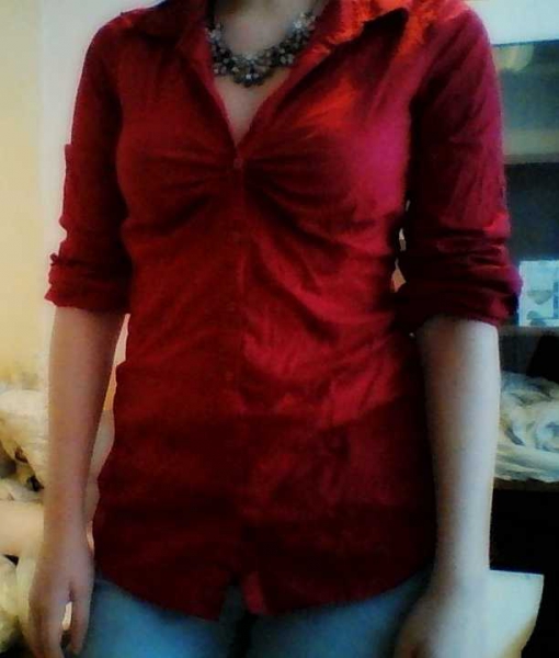 Rote Hemd Bluse 