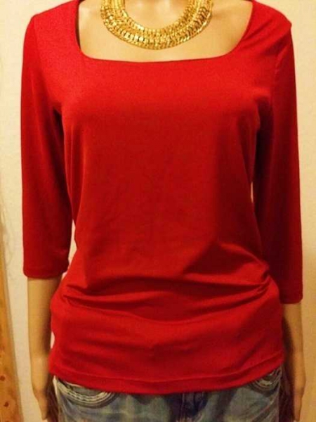 Super schlichte T-shirt in Weinrot  von TIME Collection Neu