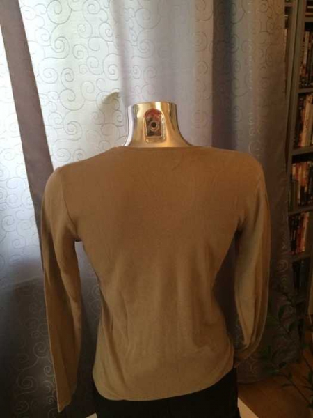  Basic Sweatshirt Longshirt Longsleeve in khaki