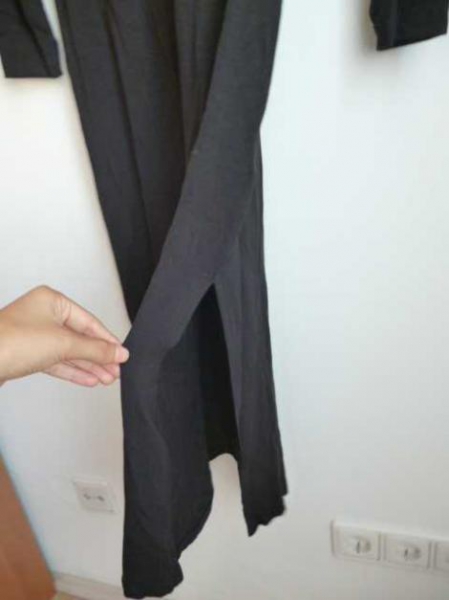 Schwarzes Kleid Jerseykleid Midikleid