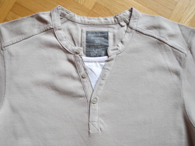 T-Shirt,beige,Kurzarm,2-1-Optik,Gr.40/M