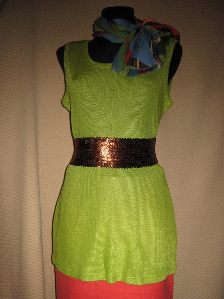 NEU * Klassisch * edel * Feinstrick * Glanz * Pullover * Pullunder ohne Arm 