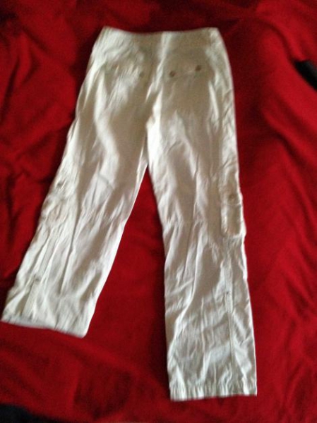 Street One Hose, weiss, Krempelhose, Cargo