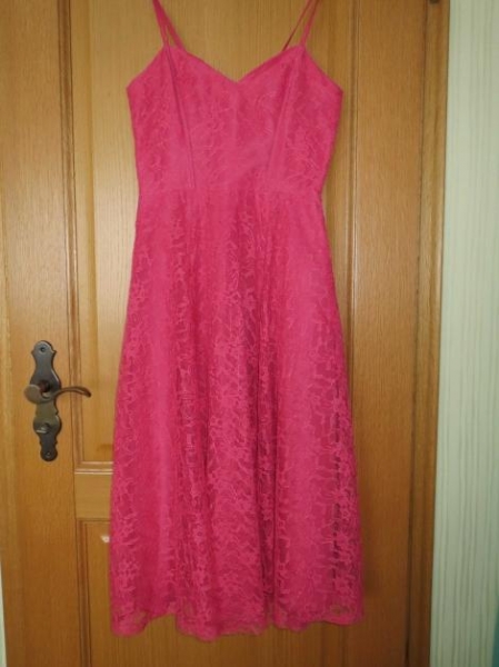Kleid, Cocktailkleid, Gr.36/38, rosa, Spitze, neu#