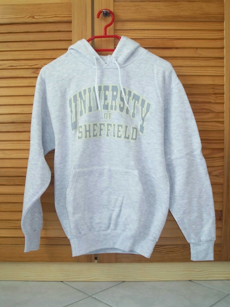 University of Sheffield-Hoodie hellgrau-meliert NEU
